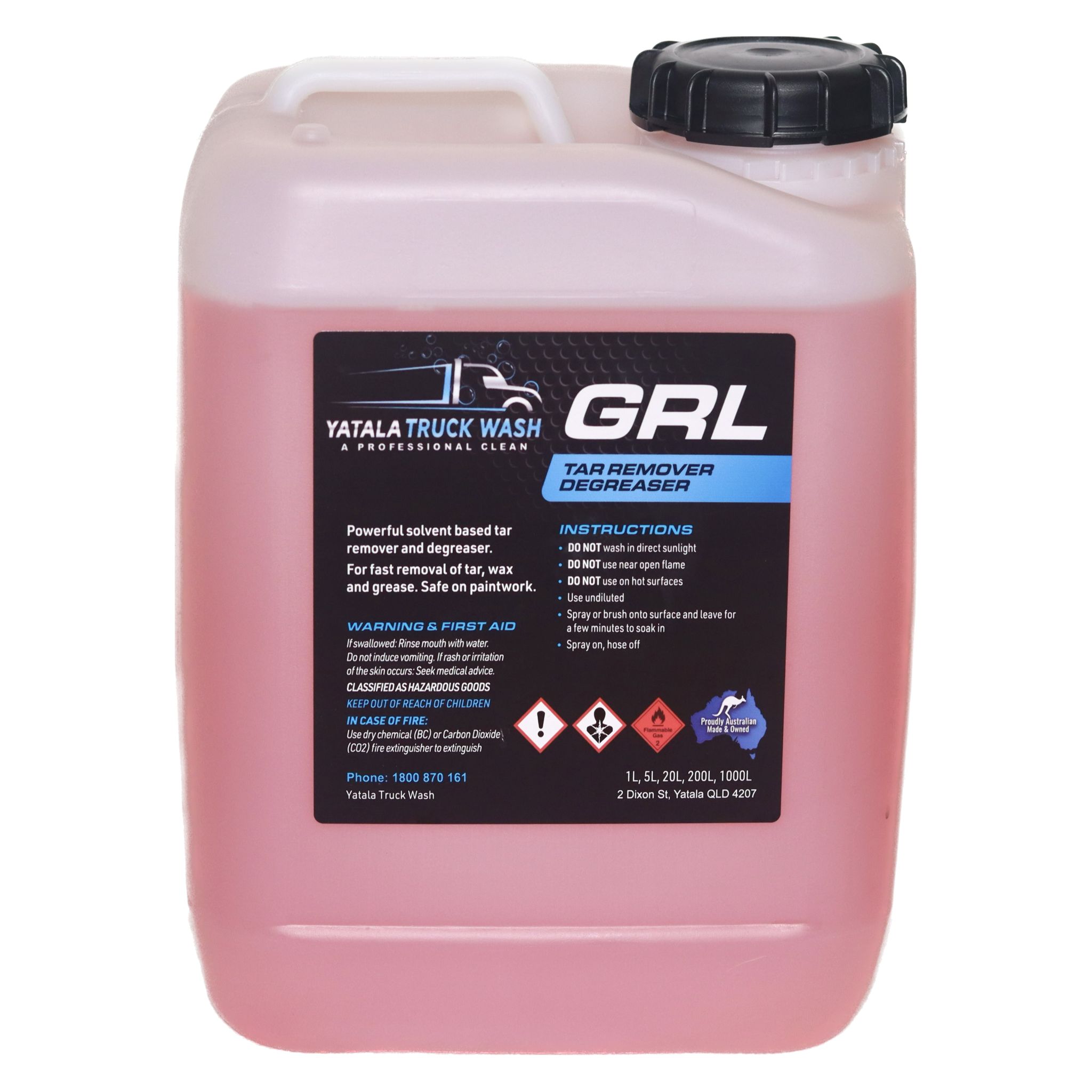 GRL Tar Remover Degreaser 5L Yatala Truck Wash